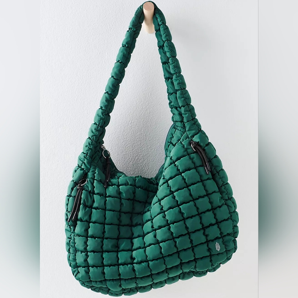 FP Movement Quilted Carryall Fuji Jade Tote Bag Hobo Shoulder Sling Free People